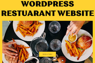 redesign or design responsive wordpress restaurant website food online ordering