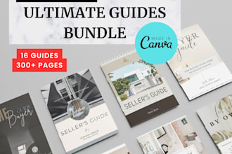 provide real estate guides template bundle in canva