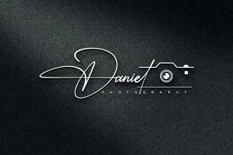 design handwritten signature style photography logo design