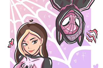 draw you as marvel, dc or any comic original character