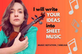 transcribe your ideas into sheet music