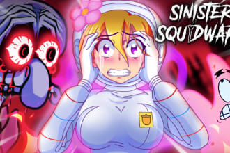 draw cool cartoon thumbnails for your youtube gaming channel