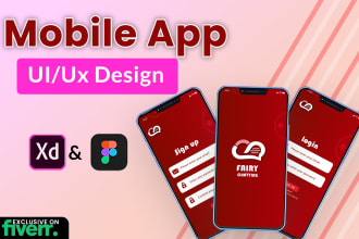 design web or app ui ux or template in PSD, adobe xd, figma