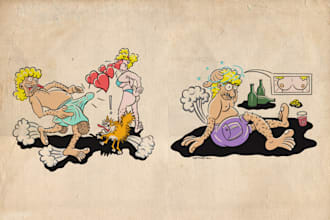 create freak comics design or retro design