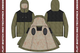 design fashion apparel clothing tech pack flat sketch