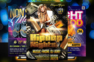 do dj, hip hop, concert, music, night club, band, party event flyer