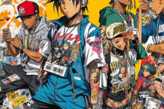 create anime cartoon cover art with leonardo ai