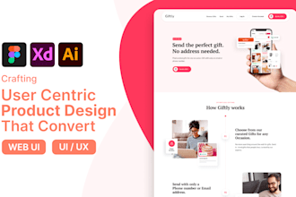 do creative user centric and high quality website UX UI design