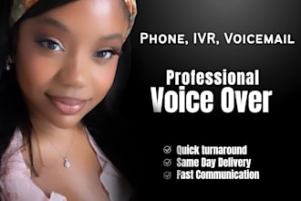 record professional phone message, IVR or voicemail greeting