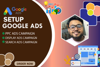 setup google ads adwords ppc,search ads, shopping ads,display ads,call only ads
