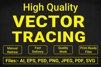 vector trace, redraw, redo, edit, modify logo, convert image to vector
