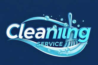 design modern cleaning service business logo