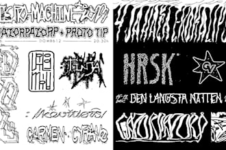 draw a stylish edgy original typography logo lettering for your band brand cover