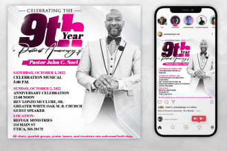 design online church flyer, instagram, social media flyer