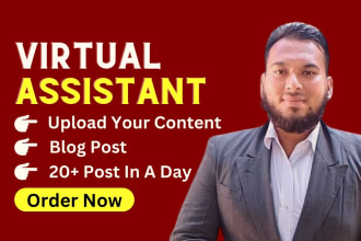 upload content, blogs and products on wordpress as VA