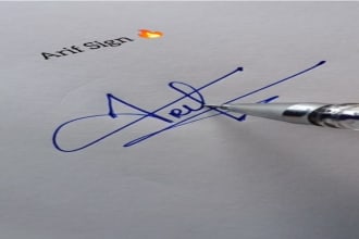 design stylish professional signature or autograph