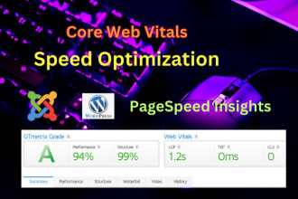 improve core web vitals and optimize joomla website speed