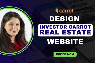 design investor carrot real estate website landing page