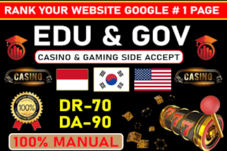 create high quality education and government top SEO backlinks service