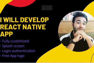 develop ios and android app using react native