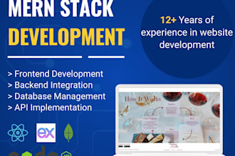 develop a full stack website with react, node js, and mongodb