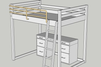 do 3d model and render for your furniture design