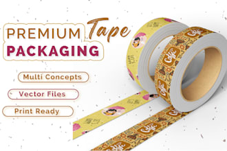 design unique custom packaging duct tape or washi tape