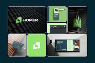design brand style guide or visual identity and logo