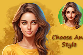 draw realistic vector art portrait avatar of your photo in 24 hours
