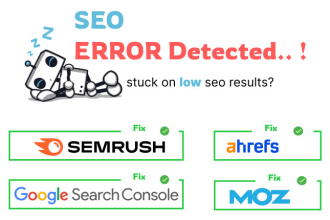 fix technical SEO errors from ahrefs, semrush, moz, or google search console