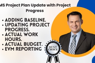 update your ms project plan with the current project progress