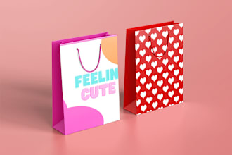 design amazing shopping bag, paper bag, tote bag for you