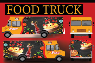 do a food truck wrap, trailer wrap boat wrap atm wrap automotive logo van, truck