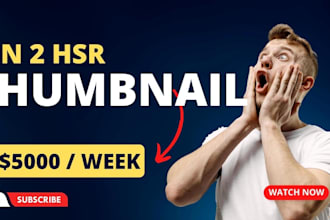 design creative, eye catchy youtube thumbnail