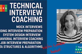 conduct a mock interview and provide job interview coaching