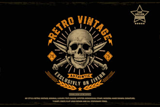 create a retro vintage logo design for your brand