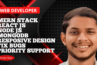 be your react js and node js developer