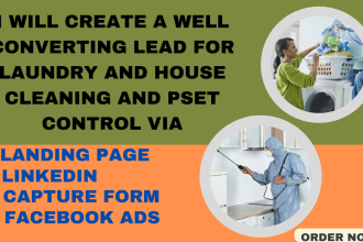 create a well converting lead for laundry and house cleaning and pest control
