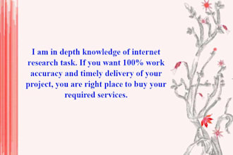 do any internet research task