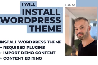install wordpress theme and import demo content