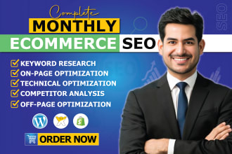 complete monthly ecommerce seo wordpress shopify increase sale