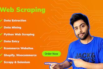 do web scraping, data extraction and data entry using python