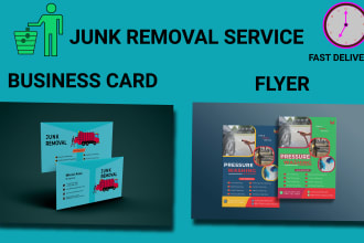 provide junk removal business card and flyer