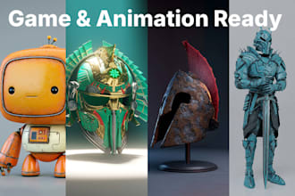 create 3d game assets, weapons and props with textures