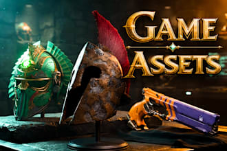 create 3d game assets, weapons and props with textures