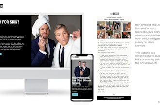 design and develop your wix, squarespace or shopify website