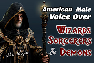 record a sorcerer demon wizard character male voice over