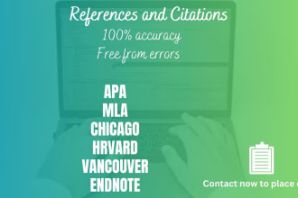 add references, citations, endnotes in apa, mla or chicago