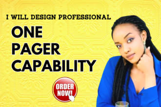create professional one pager, flyer or brochure for your business