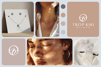 create a logo design, brand kit, brand guide and branding